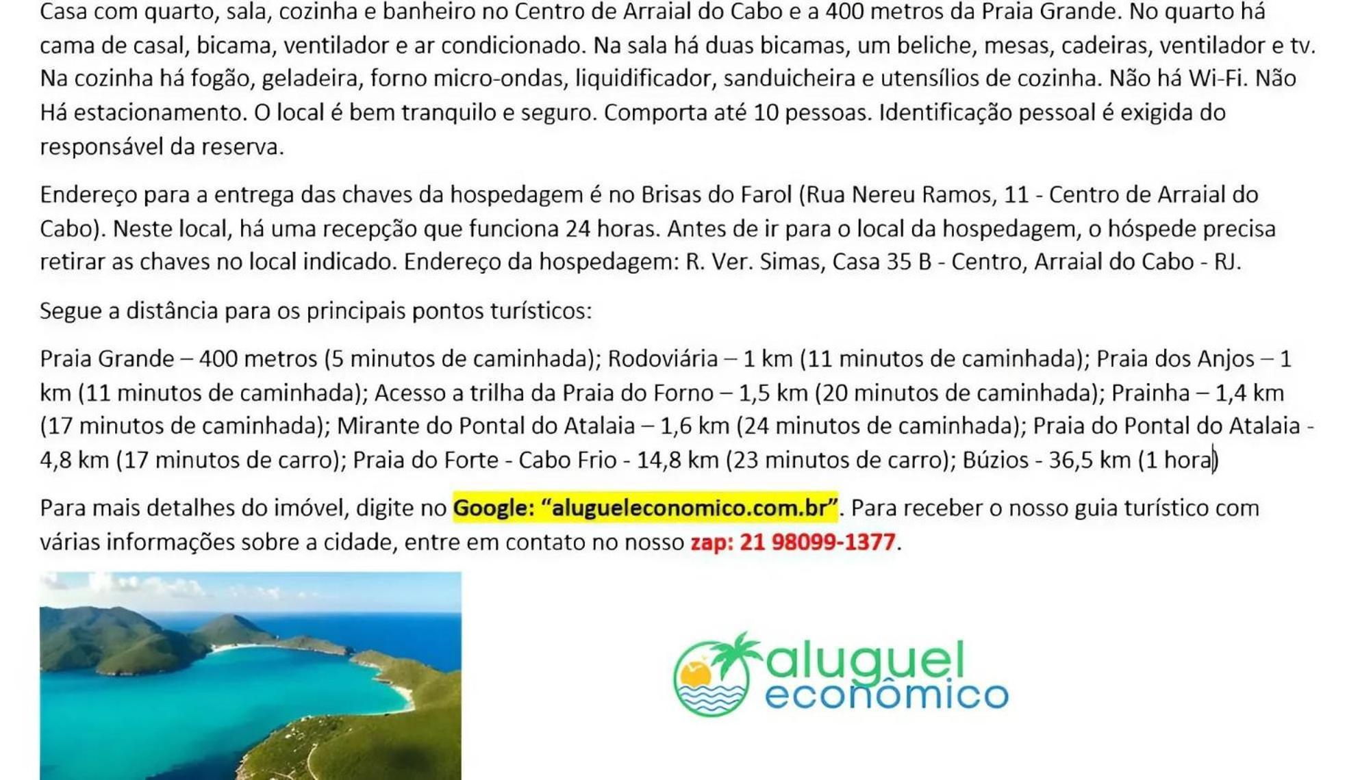Casa - Centro - Arraial Do Cabo - Aluguel Economico Villa Bagian luar foto